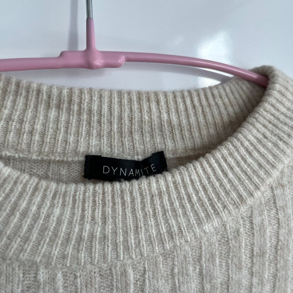 Dynamite Beige Knit Sweater - Picture 4 of 4